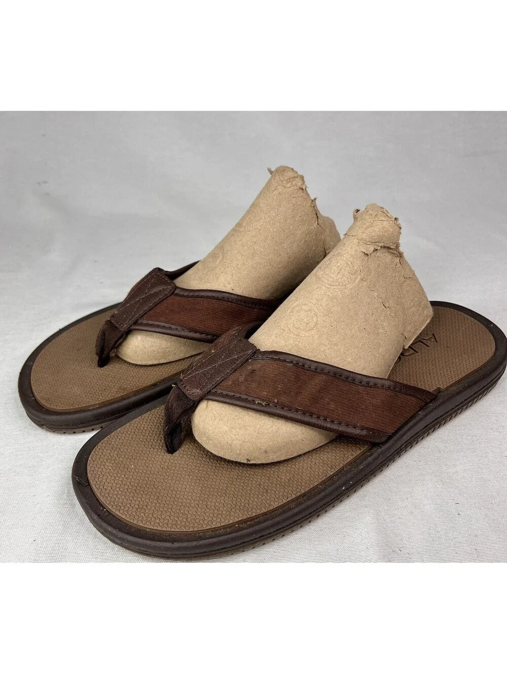 Aldo Sandals Men’s  Tan Leather Leather Straps  Size 9.5